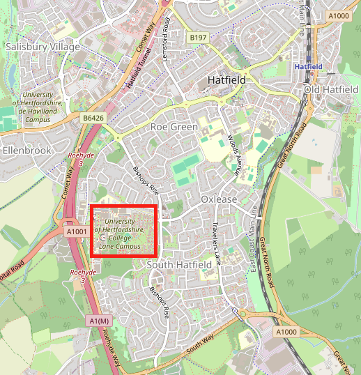 College Lane Campus location on Google Maps